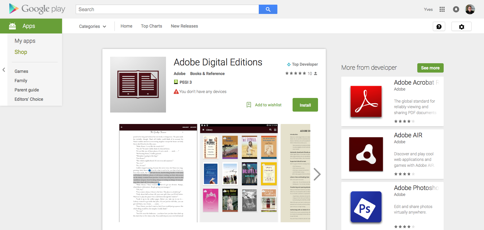 adobe digital editions for android